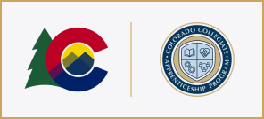 State of Colorado Logo and Colorado Collegiate Apprenticeship Program Logo