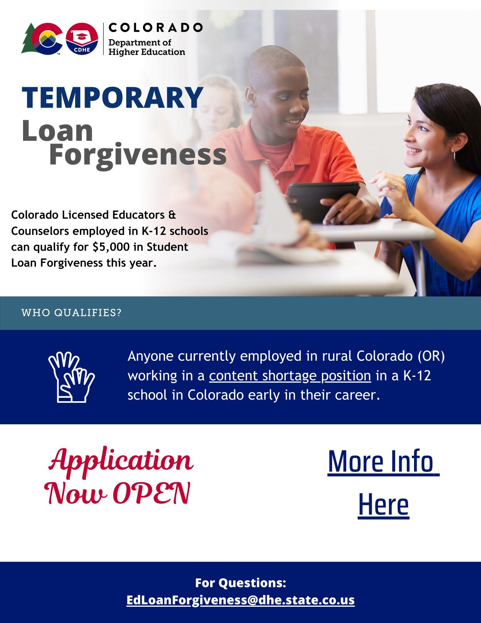 Temp Loan Forgiveness Flyer 12.2022