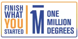 Finish What You Started program title next to One Million Degrees logo